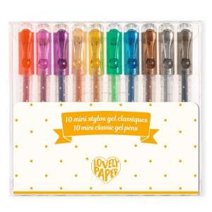 10 pack of Lovely Paper mini classic gel pens in assorted colors - Pen