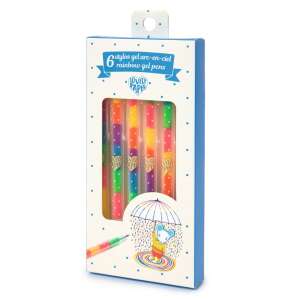 Lovely Paper 6 pack rainbow gel pens in a box - Pen