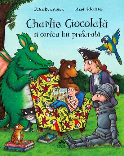 Charlie Chocolate and his Favourite Book by Julia Donaldson Illustrated by Axel Scheffler - in Hungarian language