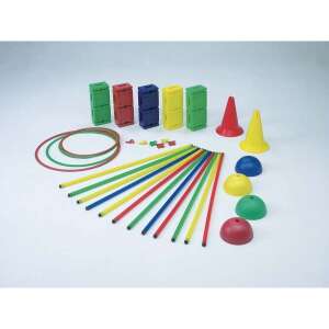 Motricity A szett - Aktivspiel, Motorik-Set für Kinder, Hindernisparcours, Aktivitätsset, Spielgeräte, Vorschule, Kindergarten, Frühe Kindheitserziehung, körperliche Aktivität, aktives Spiel, Entwicklung der Motorik, Koordination, Gleichgewicht, Beweglichkeit, Spaß, Lernen, pädagogisch, farbenfroh, sicher, langlebig, hochwertige Qualität, Motricity - Nonbrand Entwicklungsspiele für Kinder im Kindergartenalter
