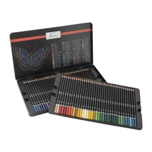 Set de 72 creioane colorate Nassau Fine Art în cutie metalică, 72 culori vibrante, perfect pentru artiști de toate nivelurile - Seturi de papetărie