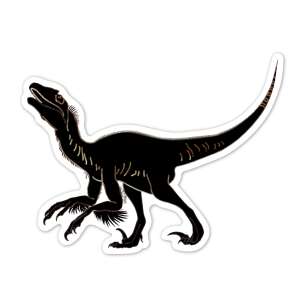 Naklejka z dinozaurem do zdrapywania - Natural Creations - Welociraptor - Zestaw do rzemiosła artystycznego