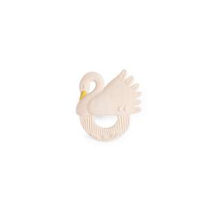 Moulin Roty Swan Teething Ring, natural rubber teething toy for babies, 0+ months - Chewing gum