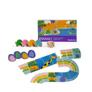 Moulin Roty Zouuu! board game for kids, featuring colorful animals and a fun game board - Moulin Roty