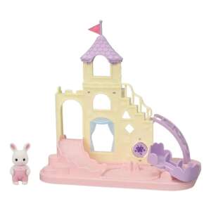 Sylvanian Families Baby Castle Playground playset with a slide, stairs, and a tower - Dollhouse