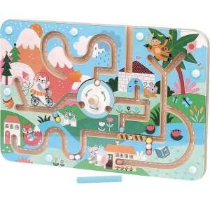 Carlslund Magnetic Labyrinth wooden toy with colorful design and moving balls for toddlers and preschoolers - Vilac