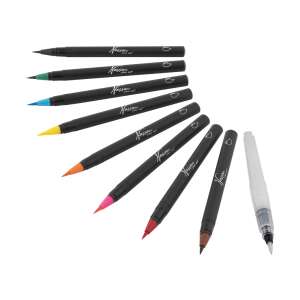 Set 8 carioci acuarela cu vârf tip pensulă Nassau Aquarel - Pixuri