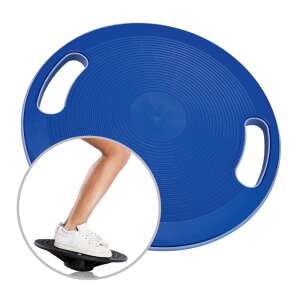 VivaFit BalanceBoard, kék egyensúlyozó tábla fogantyúkkal, a törzs erősítéséhez és az egyensúly fejlesztéséhez, edzőeszköz - Vivafit