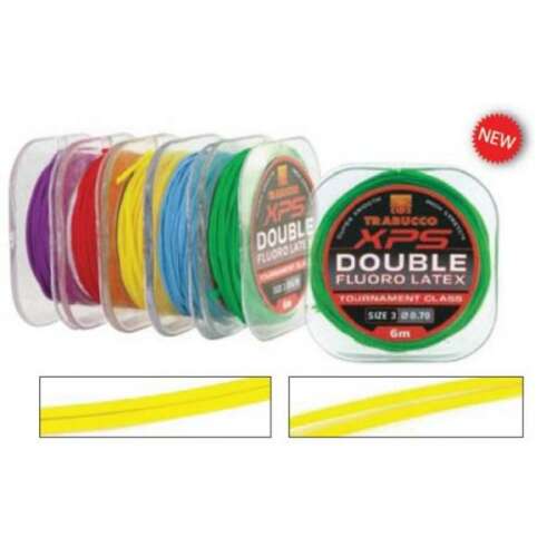 Trabucco Dupla Fluoro Latex Rakósgumi - 4/0.8mm - 6m