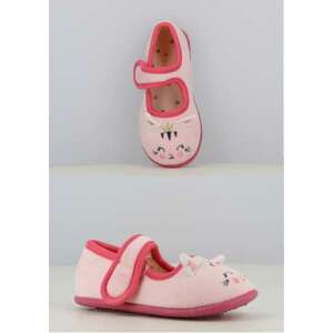 Happy Bee rosa Katzenhausschuhe für Mädchen, Indoor-Schuhe mit Klettverschluss - Schuhe für Kinder
