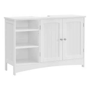 Bijeli kupaonski ormarić s otvorenim policama i dvoja vrata - Kupaonski namještaj