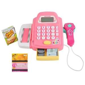 Játék pénztárgép számológéppel, tartozékokkal