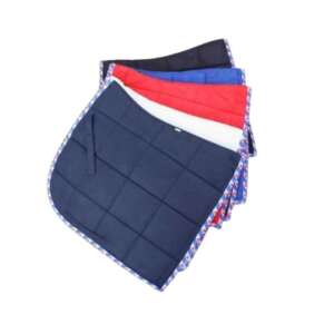 HB Roma Dressage nyeregpárna kék színben, piros és fehér szegéllyel - Nyeregalátét