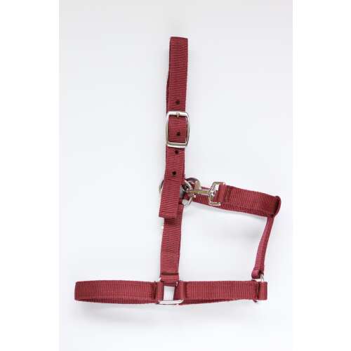 HB Emira póni kötőfék, piros nylon kötőfék Shetland és walesi pónik számára