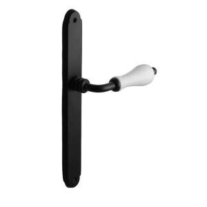 Samoha-Diána Geschirmtes weißes Porzellan-Inlay Schwarz 78 mm WC 109879264 - Bau & Renovierung