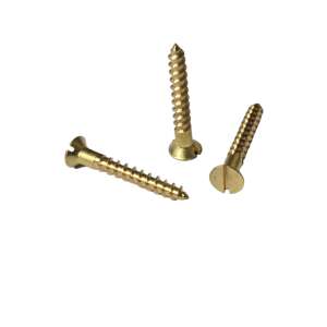 Wkręt do drewna z łbem stożkowym prostym 3*20mm mosiądz 109880153 - Śruba