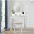 Pepita Vintage white dressing table with mirror and stool in room setting