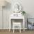 Pepita Vintage white dressing table with mirror and stool in room