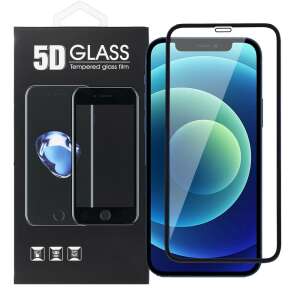 Apple iPhone 12 / 12 Pro 5D Full Glue gehärtetes Glas Displayschutz, schwarzer Rahmen - Apple