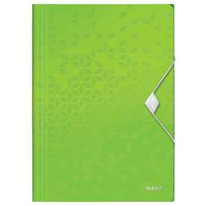 LEITZ "Wow" PP, A4, zöld Gumis mappa