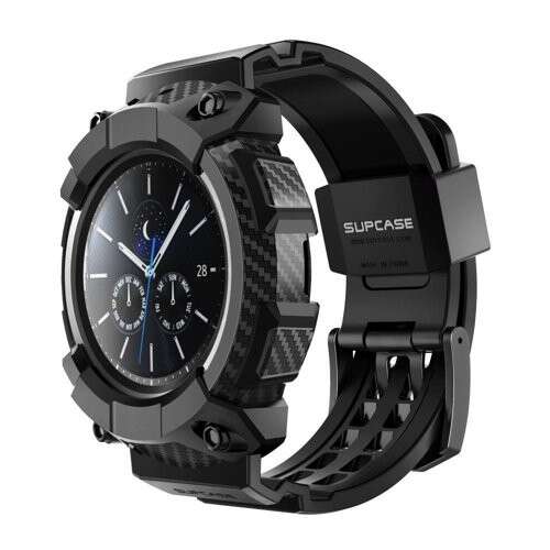 Samsung Galaxy Watch 4 (46 mm) Supcase Unicorn Beetle Pro defender tok és szíj, fekete