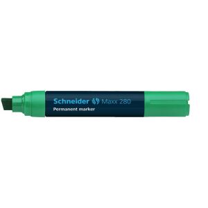 Schneider Maxx 280 green permanent marker, angled view - Marker