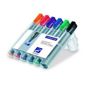 STAEDTLER Lumocolor 356 B flipchart marker készlet, 6 különböző szín, 2-5 mm vágott hegyű - Marker
