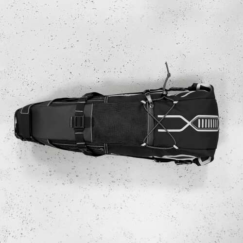 Wozinsky WBB9BK kerékpár nyereg táska, fekete, 12 liter, felülnézet