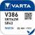 Varta V386 elem specifikációk, SR1142W, SR43, óraelem