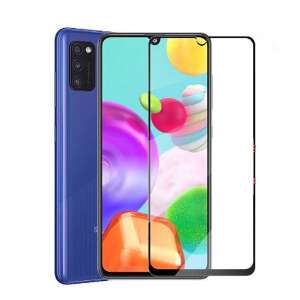 Samsung Galaxy A41 5D Full Glue tempered glass screen protector, black frame - Samsung Screen Protector