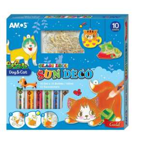 AMOS -Üvegmatrica festék készlet +12db Állatos fényvarázsforma 109983532 - Üvegfesték