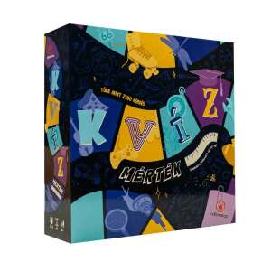 Kvízmérték társasjáték doboz, színes illusztrációkkal és a játék címével - Blackrock Games