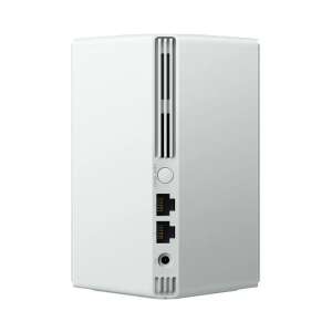 Xiaomi Mesh System AC1200 biały router widok z tyłu z portami - Router Wi-Fi, adapter