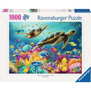 Ravensburger Puzzle mit 1000 Teilen, Blaue Unterwasserwelt, mit Meeresschildkröten, Fischen und Korallen - Ravensburger Puzzle