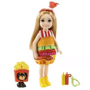 Bábika Mattel Barbie Chelsea Club v kostýme hamburger s šteňatkom - Mattel