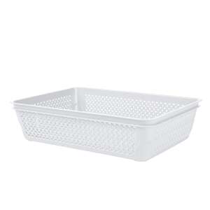 Titiz Iris Retro Műanyag Tárolókosár, 3L - Fehér - Tárolódoboz & kosár