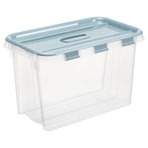 IRIS Probox Fliplid 28L műanyag tárolódoboz szárnyas tetővel - átlátszó/kék - Tárolódoboz & kosár