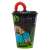Pahar din plastic Minecraft Steve's Journey 430ml cu pai și capac, cu Steve, Creeper, Enderman și alte personaje Minecraft