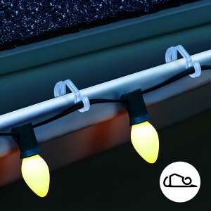 Átlátszó ereszcsatorna kampók karácsonyi fényekhez, biztonságosan tartják a fényeket az ereszen. Könnyű felszerelés, újrafelhasználható. - Karácsony