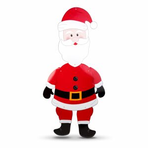 Karácsonyi Mikulás Dekoráció - 90cm Papír Mikulás dekoráció fehér háttérrel - Nonbrand Karácsonyi dekoráció