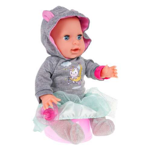 Yale Baby Interaktywna lalka w bluzie z kapturem jednorożca siedząca na nocniku