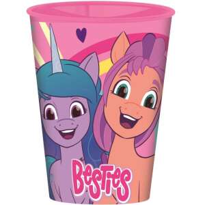 My Little Pony plastic cup, 260 ml, featuring two ponies with the text 'Besties' on the side - Glass