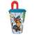 Paw Patrol Chase All Right straw cup, 430 ml, plastic, blue, red, stars, cartoon