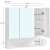 VASAGLE Dimenzije kupaonskog ormarića s ogledalom, 70x70x14,5 cm