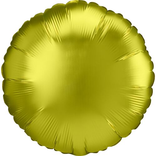 PartyLux Satin Lemon Gelber Folienballon, 43 cm