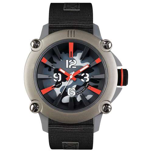 ENE 640000111 51MM férfi karóra, camouflage számlappal és fekete nylon szíjjal - Ékszer és karóra
