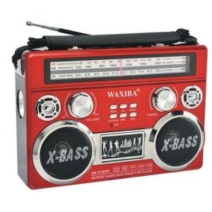 Waxiba Retro Rádió Fm Mp3 TF USB SD Világítás funkció Piros