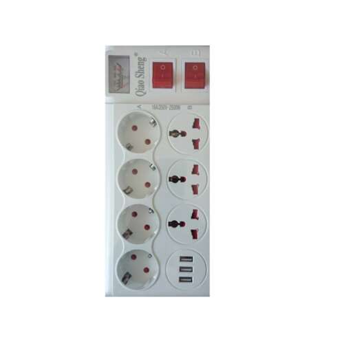 Smart Power Extender so 7 zásuvkami s 3 nadprúdovou ochranou USB