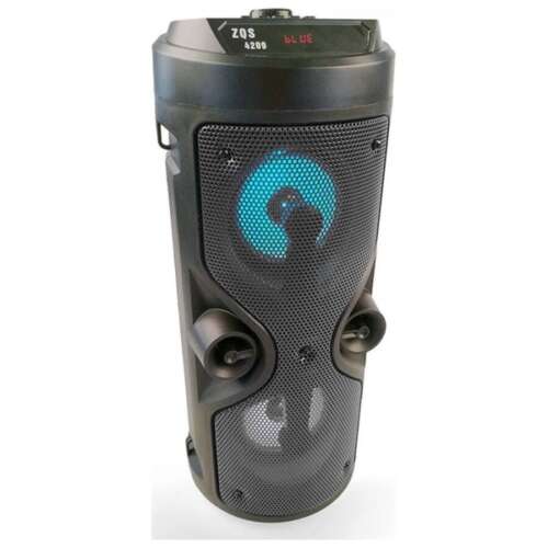 Super Bass portable 30W wireless Bluetooth speaker black, front view