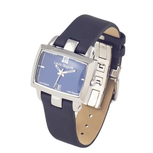 Laura Biagiotti LB0013M-03 női karóra, 36 mm, kék számlap, fekete bőrszíj - Laura Biagiotti